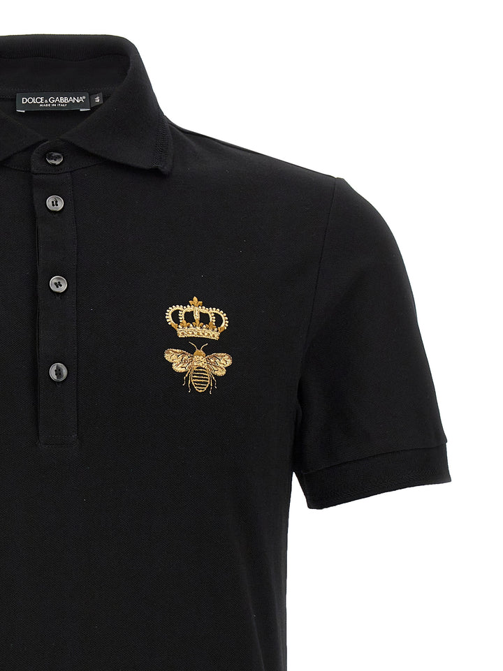 Embroidery Piquet Polo Black