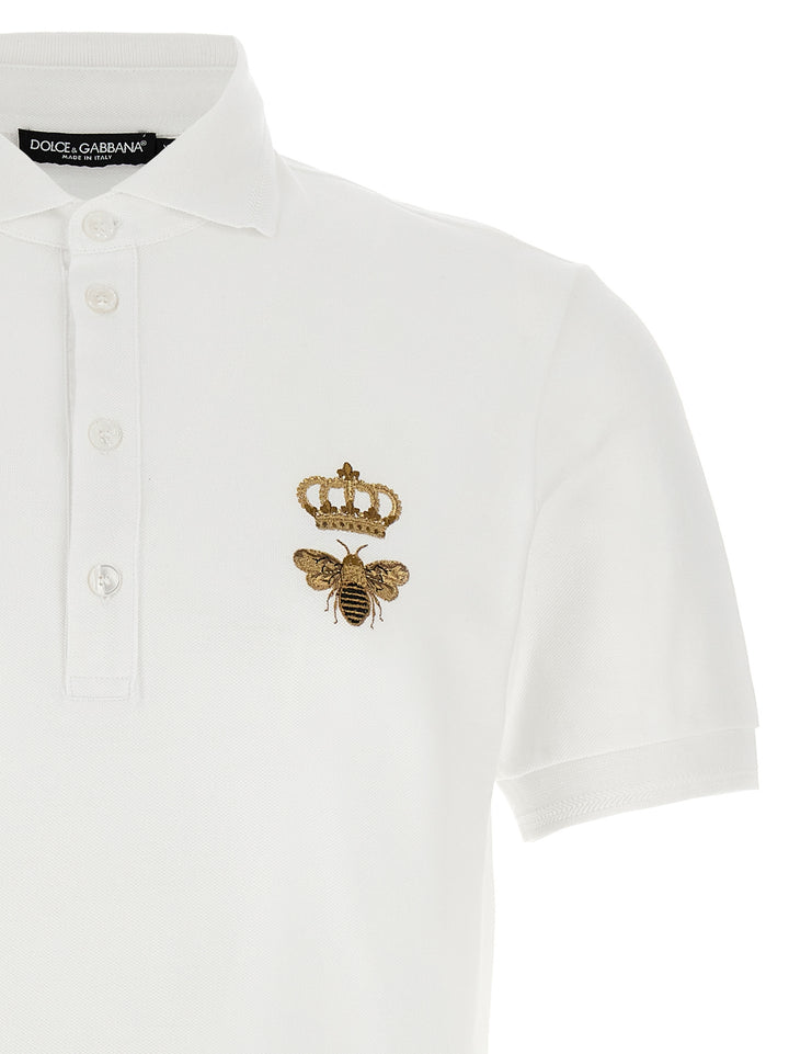 Logo Embroidery  Shirt Polo White