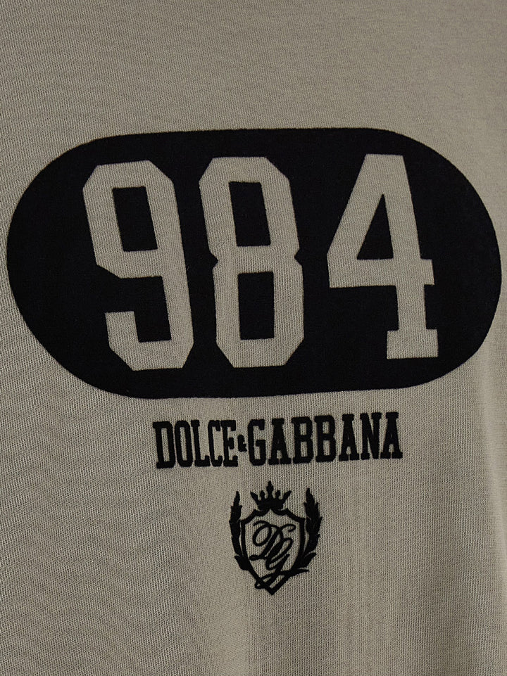 Dolce & Gabbana Flocked Print T-shirt - Gray | d9a1447feea0730c15664256f014e47889e0a561