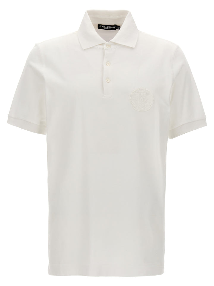 Logo Patch  Shirt Polo White