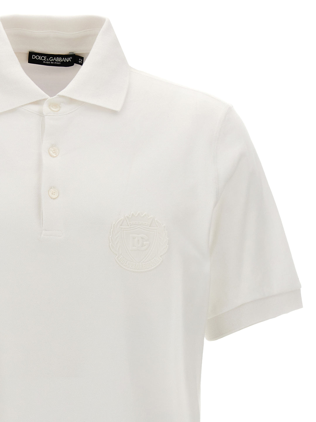 Logo Patch  Shirt Polo White