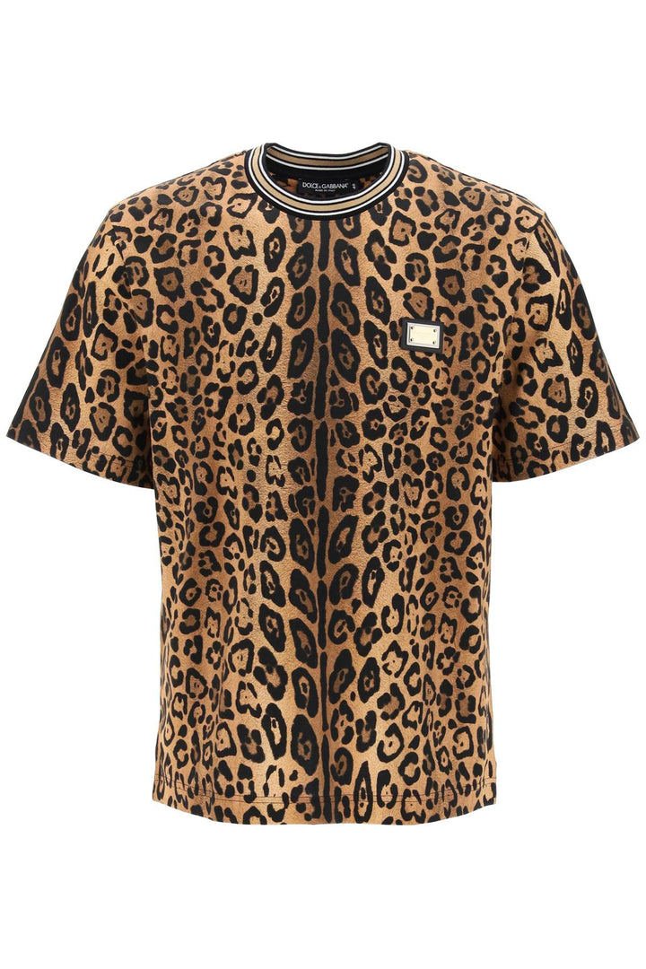 T Shirt Con Stampa Leopardo