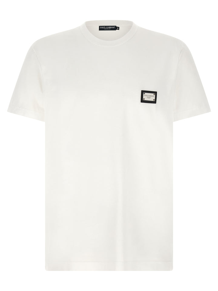 Dolce & Gabbana Logo Plate T-shirt - White | 430eaef2b0ae29f780356df0a6b7860191985262