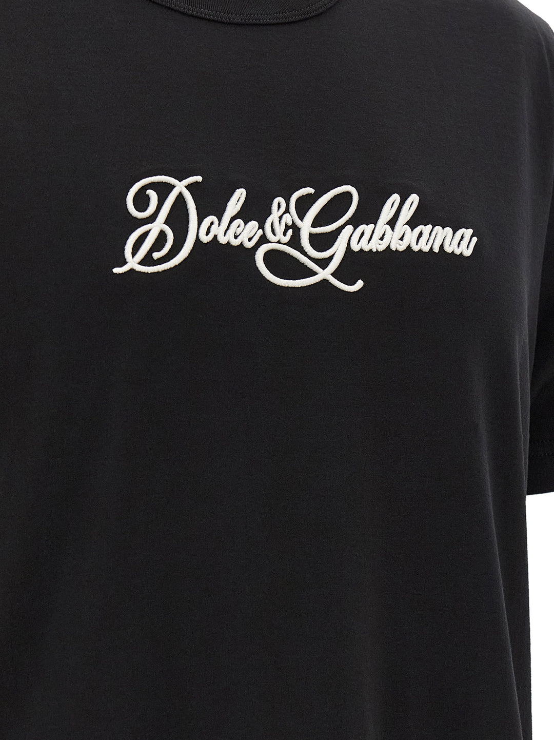 Dolce & Gabbana Logo Embroidery T-shirt - Black | 525c18a64ed541f68e08ca2aa74d56327951ae62