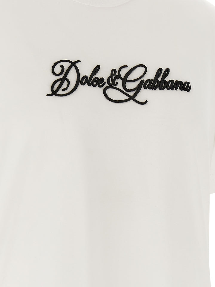 Dolce & Gabbana Logo Embroidery T-shirt - White | f0ec8e250cf332930c7d25f57f44f2b6ce05fcea