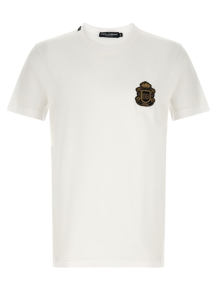 Dolce & Gabbana Heraldic Patch T-shirt - White | 65d94389896e918941784522bd23c46df49800b0