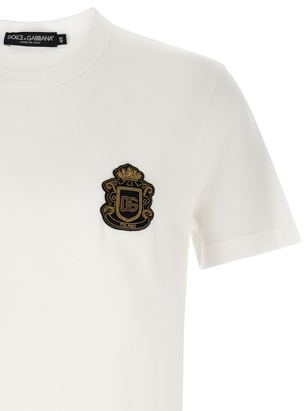 Dolce & Gabbana Heraldic Patch T-shirt - White | 6e248ff5121f88aa844322958b4e460d55228b8d