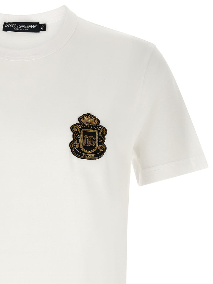 Dolce & Gabbana Heraldic Patch T-shirt - White | 6e248ff5121f88aa844322958b4e460d55228b8d