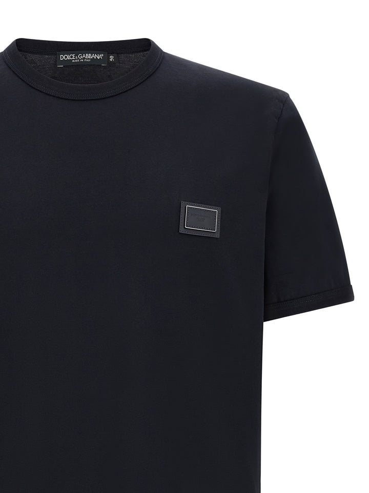 Dolce & Gabbana Metal Plate T-shirt - Blue | c96ce15def9e662dae62ca7709da02e951740f5c