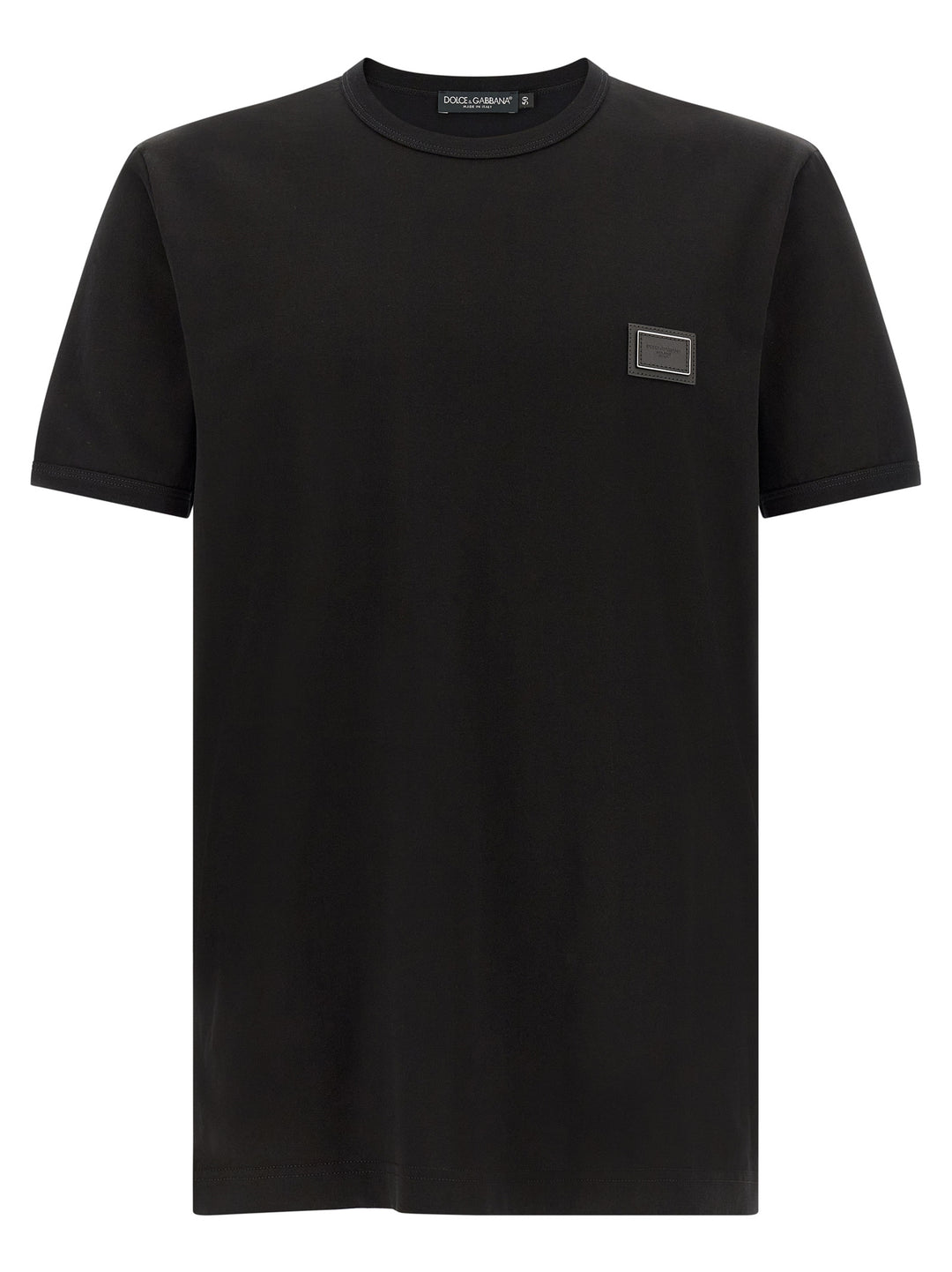 Dolce & Gabbana Metal Plate T-shirt - Black | adf77b3fd2611ee987b74bf86c64c6b88003ecdd