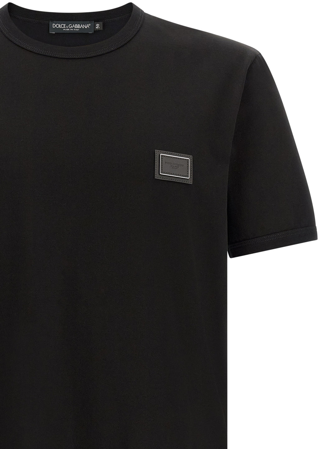 Dolce & Gabbana Metal Plate T-shirt - Black | 605523d50492d888b293ae95455b829c90697214