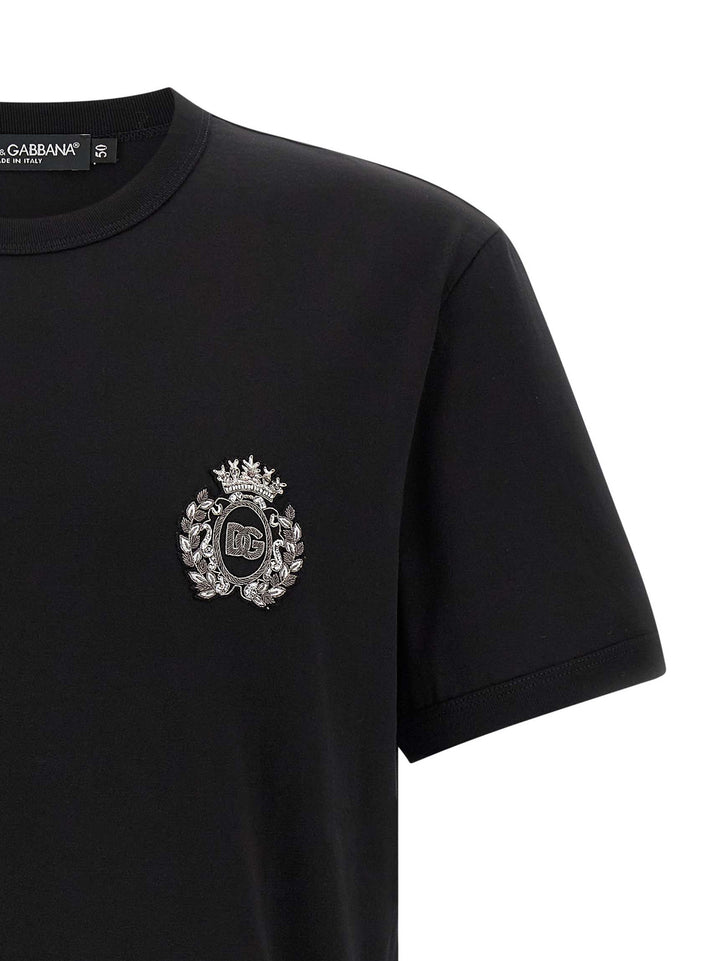 Dolce & Gabbana Heraldic Patch T-shirt - Black | 94aa1abe443b01577b62983e0a886864a897b1c3
