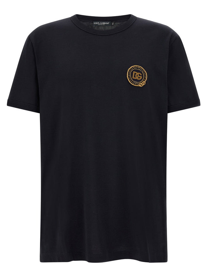 Dolce & Gabbana Logo Patch T-shirt - Blue | 178dccb9a1796a516c39be6177585599e89ed79f