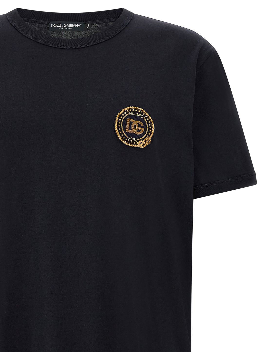Dolce & Gabbana Logo Patch T-shirt - Blue | cf64bc3f461809b421f581c1bf08d478fec479d6