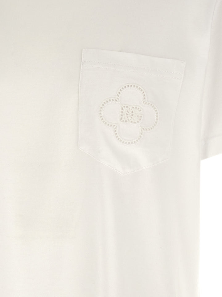 Dolce & Gabbana Openwork Logo T-shirt - White | 484321e11803a78ead127682e93f086ad3cb7bba