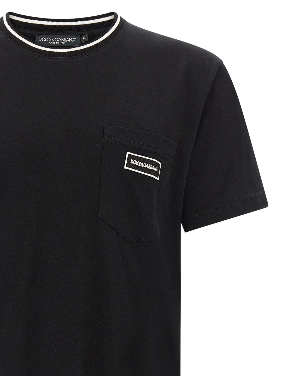 Dolce & Gabbana Logo Pocket T-shirt - Black | 910ba846fcbf57fb3669a6c4f49496dbee5c2166