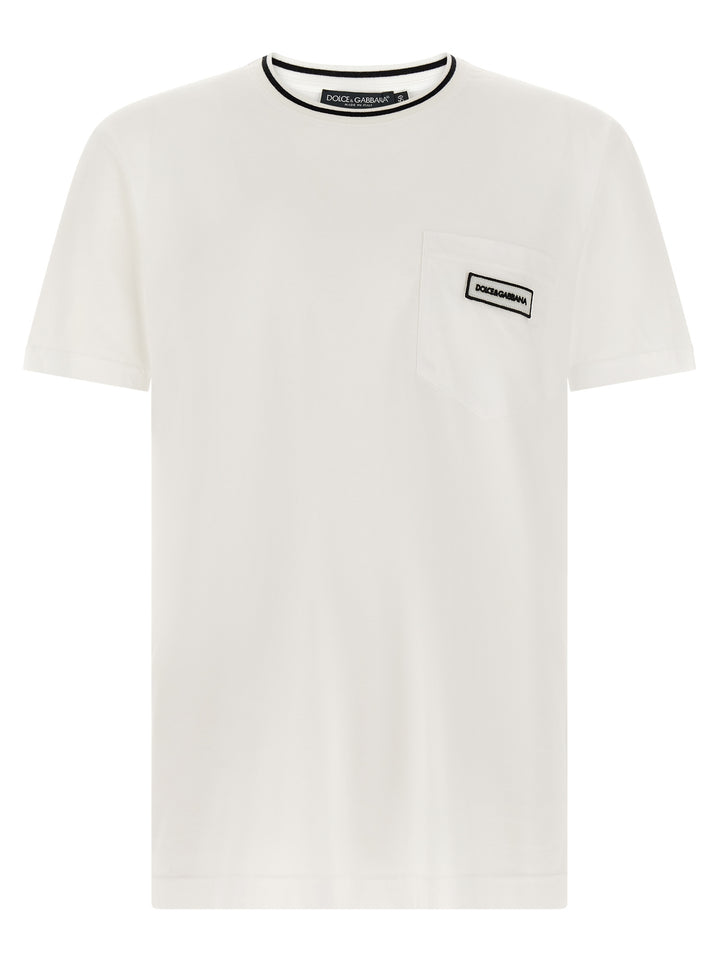 Dolce & Gabbana Logo Pocket T-shirt - White | 0f26c1f48225f12ed351179d8e527e6c49d53868