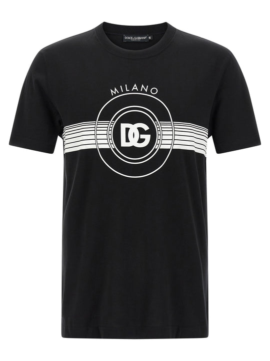 Dg Logo Print T-Shirt White/Black
