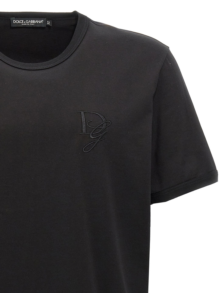 Logo Embroidery T-Shirt Black