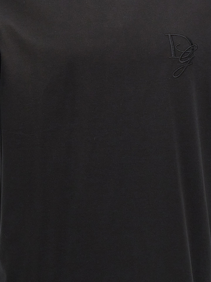 Logo Embroidery T-Shirt Black