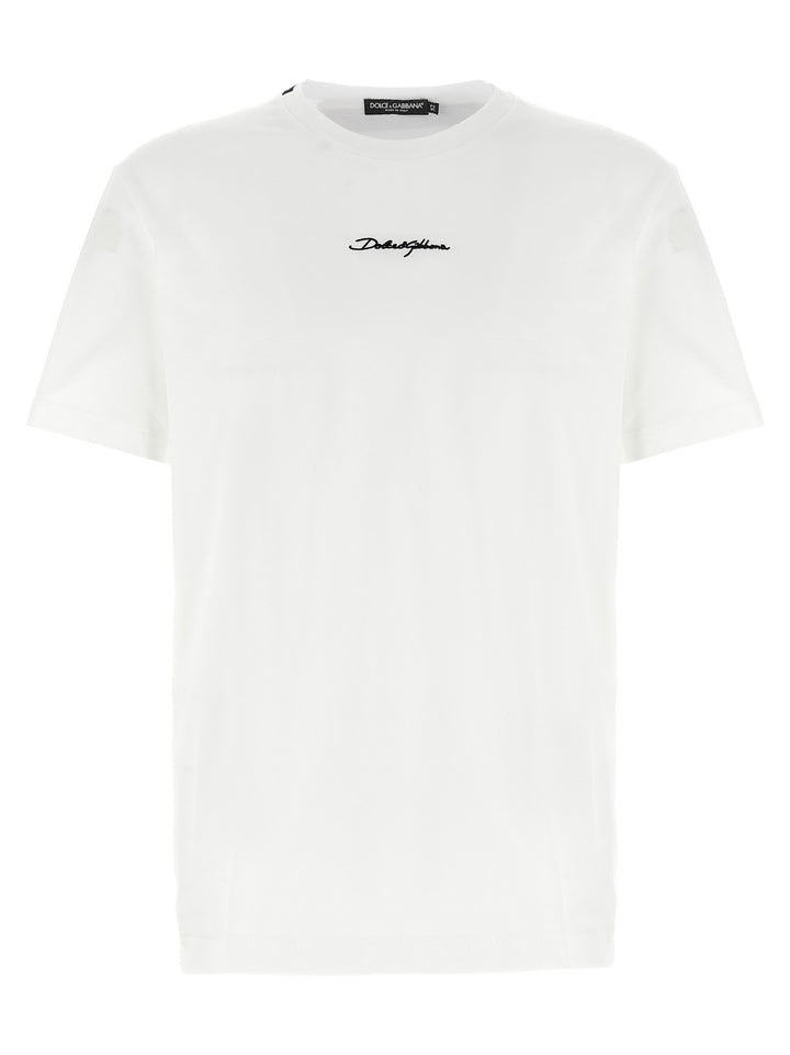 Dolce & Gabbana Logo Embroidery T-shirt - White | 05b314a76f12538d32e288c47f9d1d851b596ad0