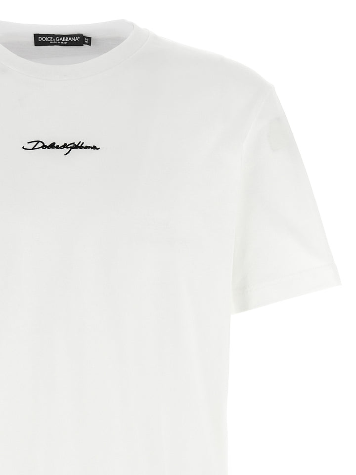 Dolce & Gabbana Logo Embroidery T-shirt - White | 6f575f3d8e9d5312212189e490a28ac837b52db1