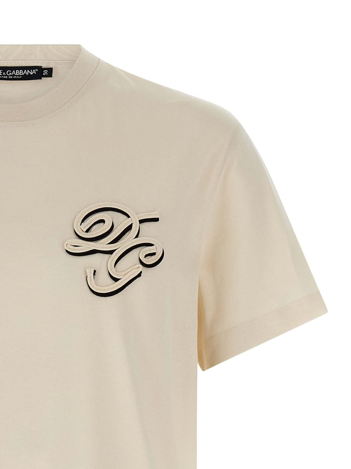 Dolce & Gabbana Double Embroidery T-shirt - Beige | 2a993a1899a7999bdbddc62c82738948c7d985c9