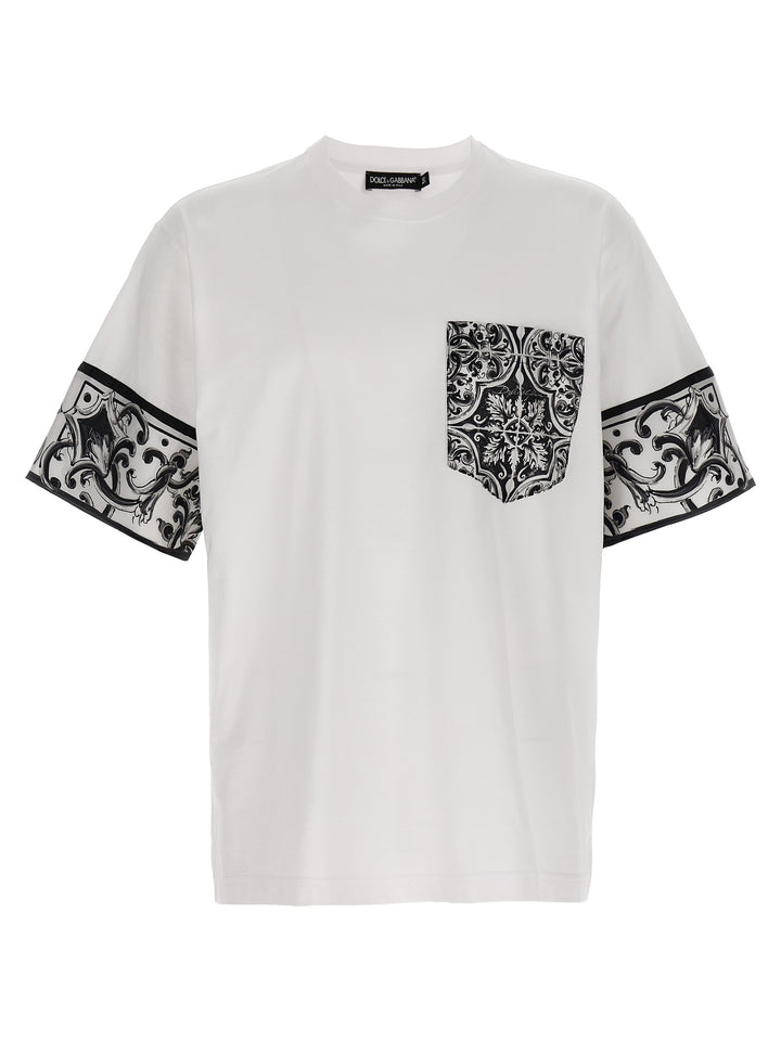 Dolce & Gabbana Maiolica T-shirt - White/Black | 13477cf3732dd1b0e93fe772234be6f6205dcdc5