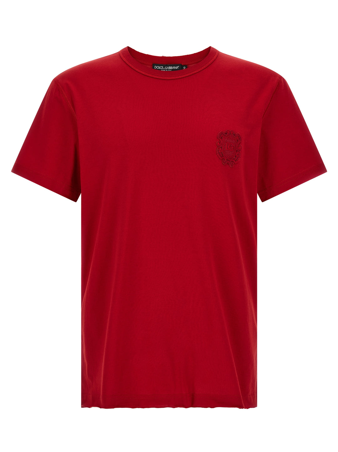 Dolce & Gabbana Tone-On-Tone Patch T-shirt - Red | 391de62396362d1c382cdfae0494dba8d4b44331