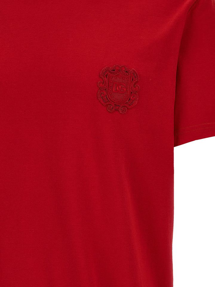 Dolce & Gabbana Tone-On-Tone Patch T-shirt - Red | fec888796564e40a0455c5303bcee7ea165e7047