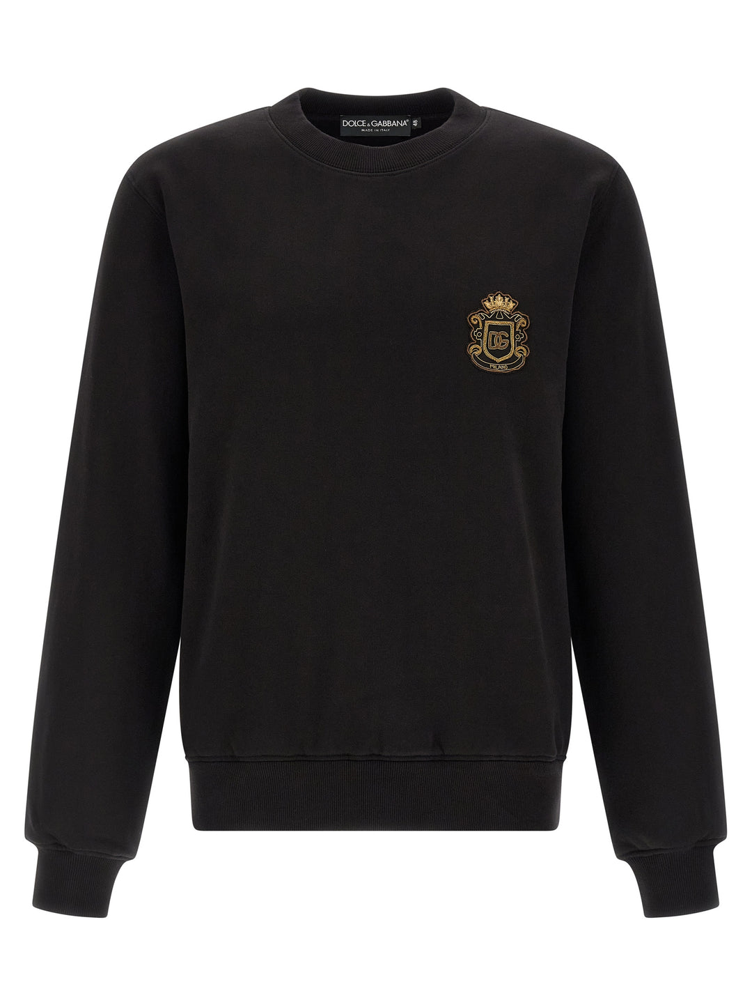 Dolce & Gabbana Heraldic Patch Sweatshirt - Black | d152c51e9cc654efbbc8386e3ea728f8dbbfd85b