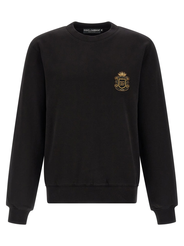 Dolce & Gabbana Heraldic Patch Sweatshirt - Black | d152c51e9cc654efbbc8386e3ea728f8dbbfd85b