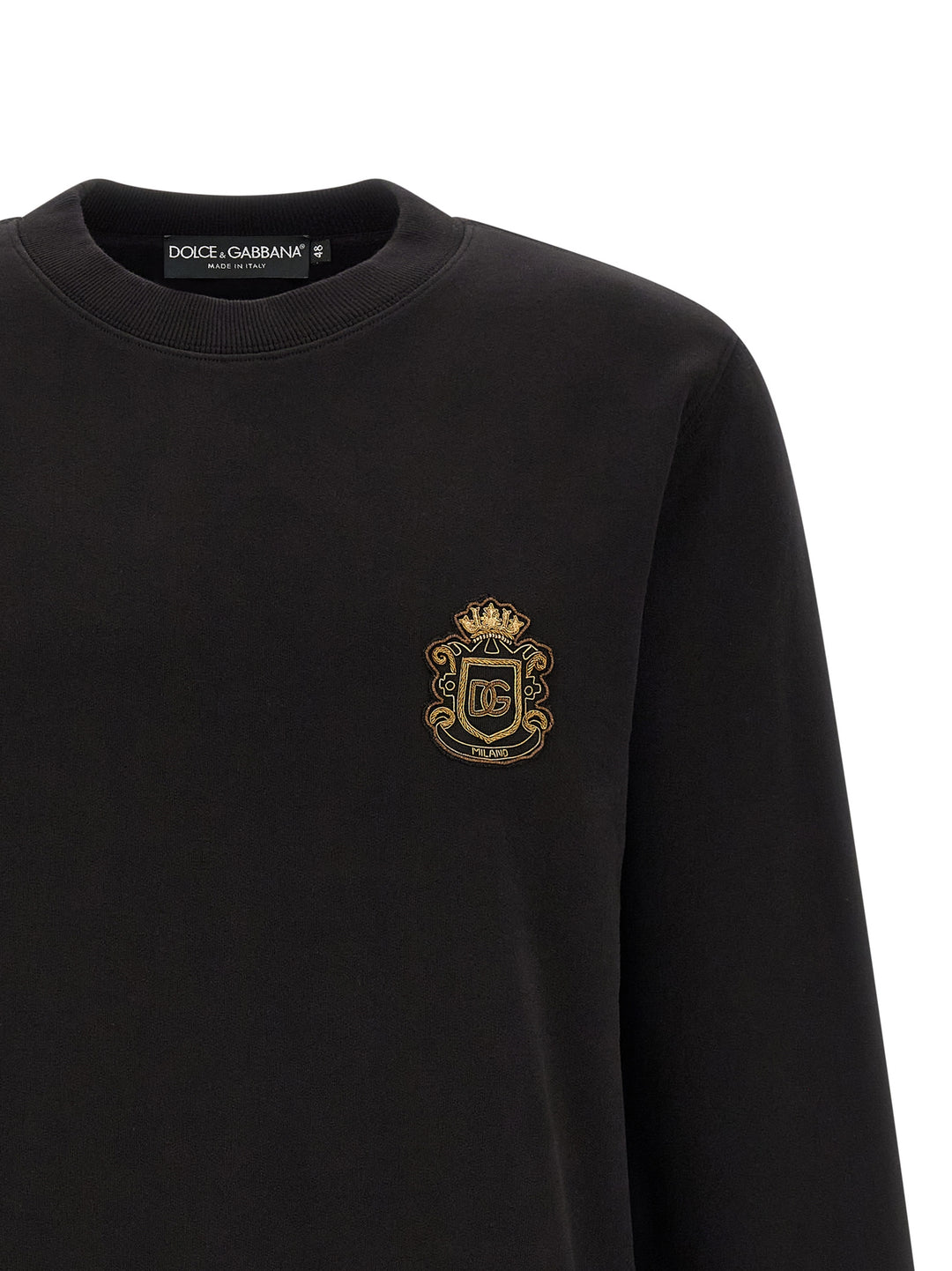 Dolce & Gabbana Heraldic Patch Sweatshirt - Black | eacbd3db2cf817c312fbafb4c5ed066bd03479ef