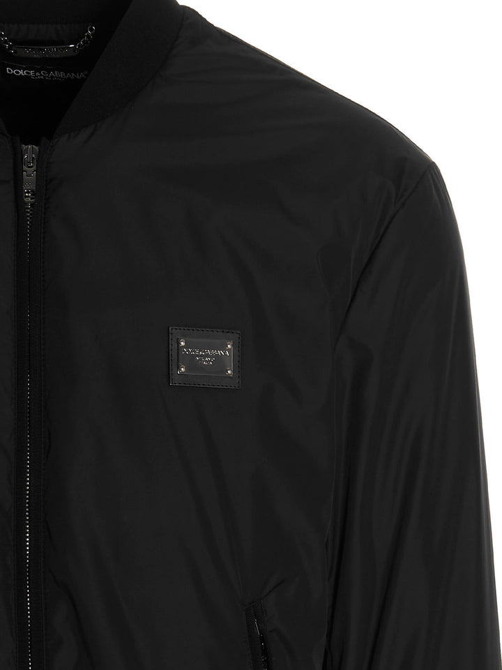 Dolce & Gabbana Dg Essential Puffer Jackets - Black | 34bb90c821d7095a7fa3a1447a869e37ae6cd050