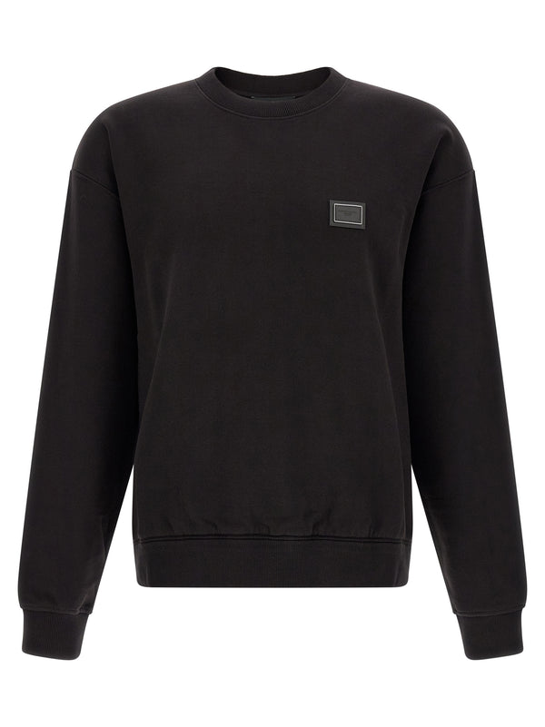 Logo Plaque Sweatshirt Black