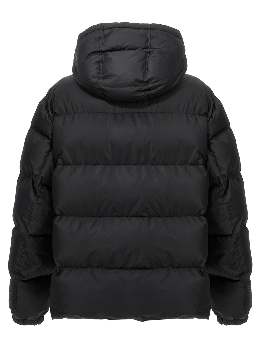 Logo Plate Down Jacket Casual Jackets, Parka Black