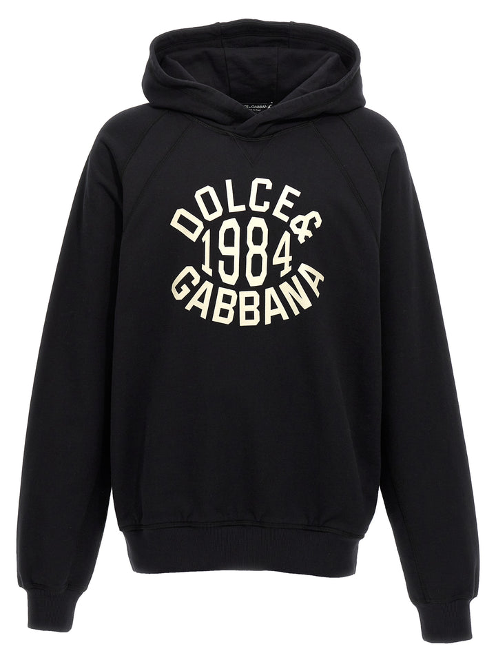 Logo Print Hoodie Sweatshirt Black