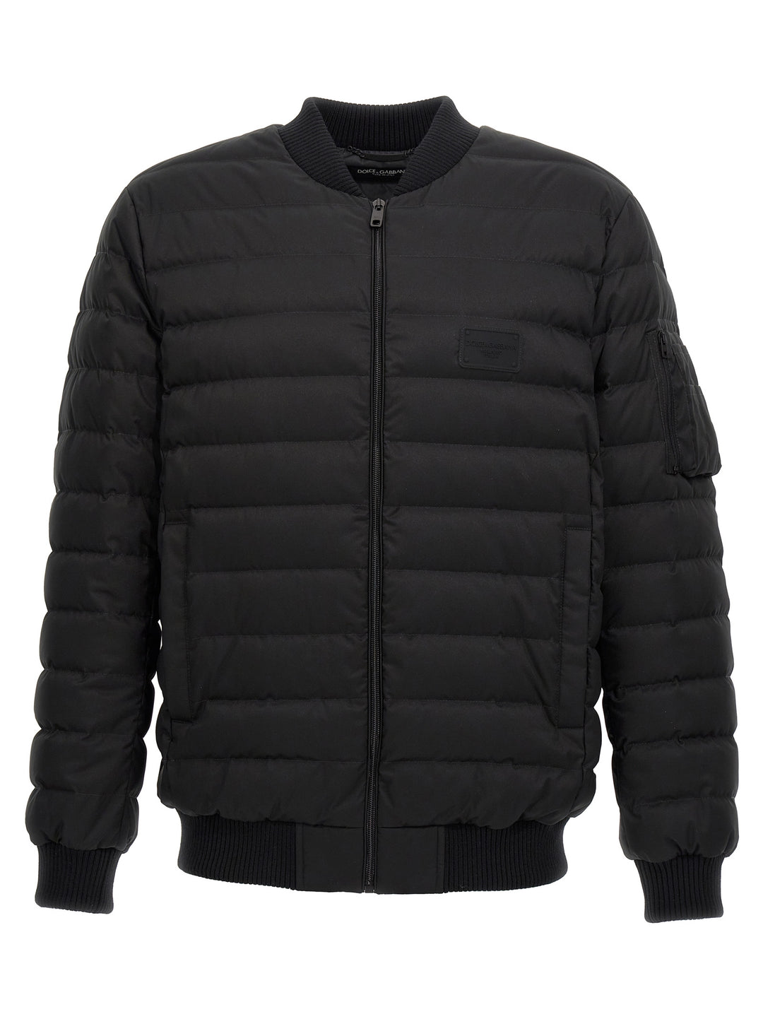 Padded Bomber Jacket Casual Jackets, Parka Black