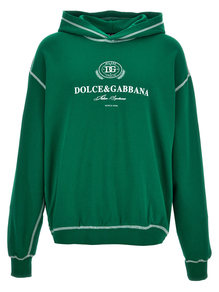 Logo Hoodie Sweatshirt Green