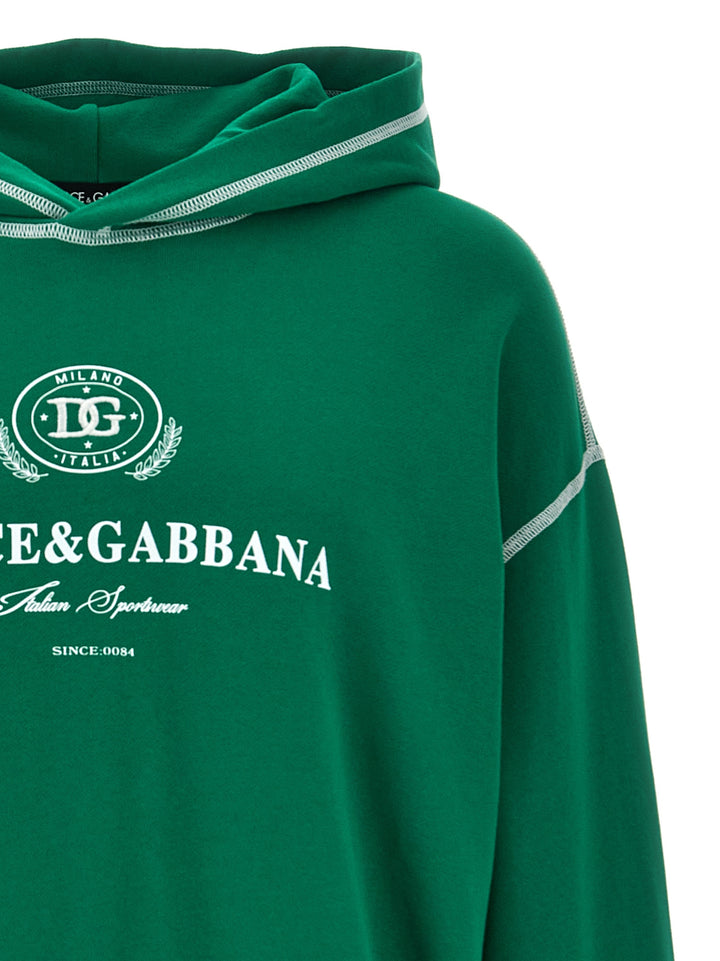 Logo Hoodie Sweatshirt Green