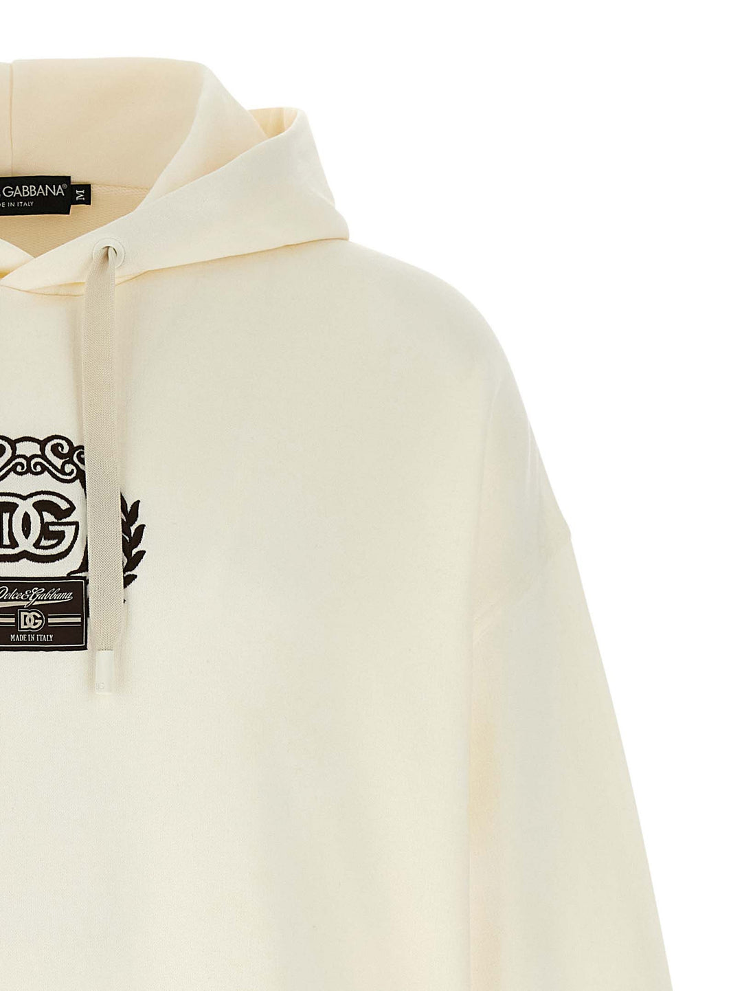 Dolce & Gabbana Logo Embroidery Hoodie Sweatshirt - White | 60fc44628cc82b7dc25448e787a3c79f46900e07