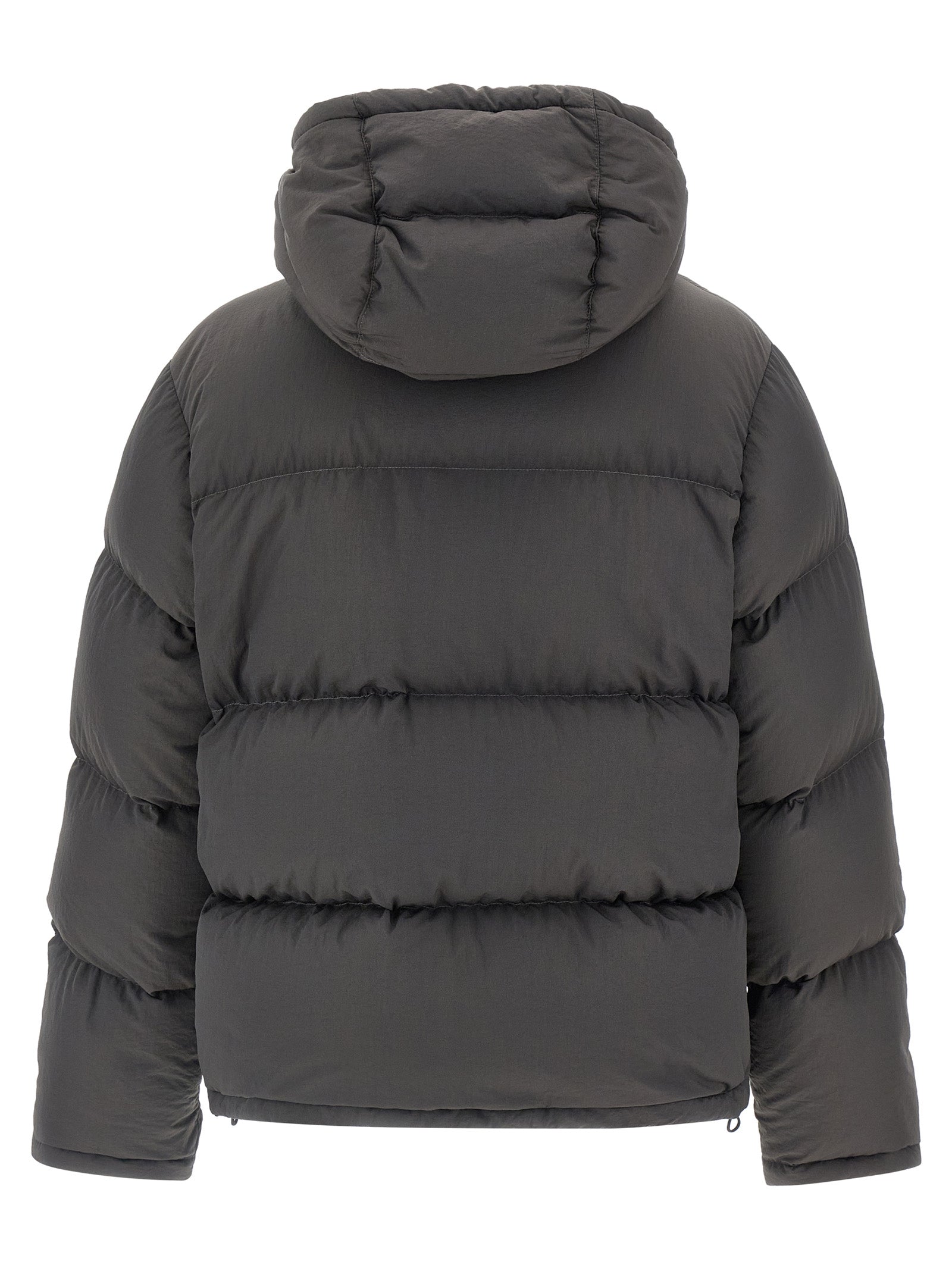 Dolce & Gabbana Logo Patch Down Jacket Puffer Jackets Gray | Wanan