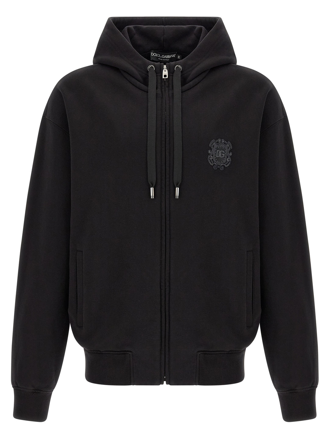 Dolce & Gabbana Coat Of Arms Logo Hoodie Sweatshirt - Black | 7ded843717c26c6db33b48be1b9c66cc501033bc