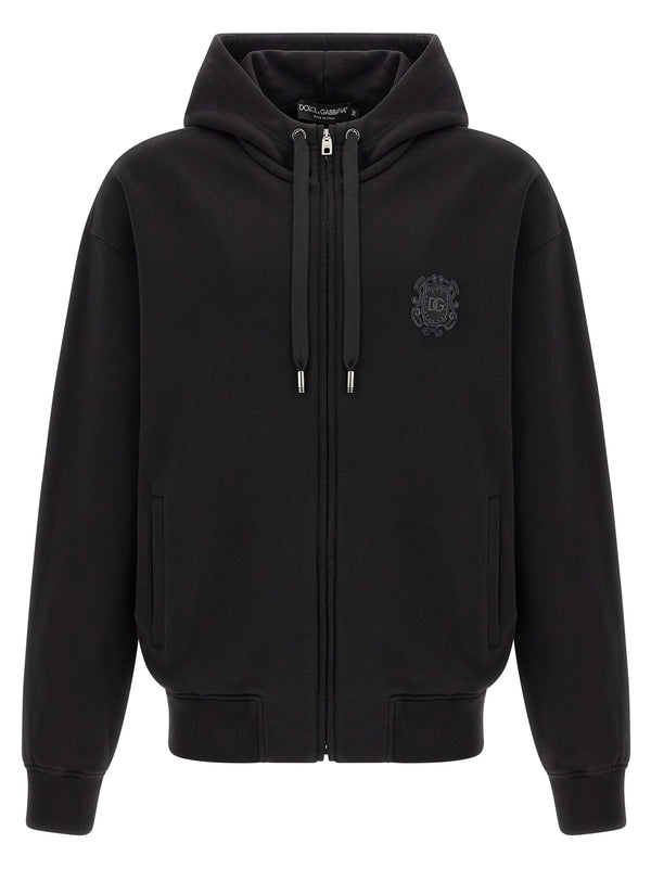 Coat Of Arms Logo Hoodie Sweatshirt Black