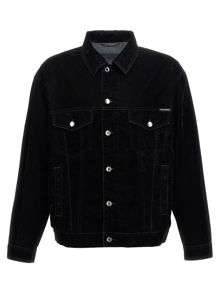 Velvet Shirt Jacket Casual Jackets, Parka Black