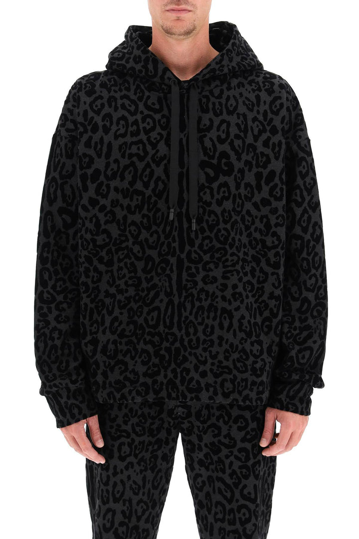 Flocked Leopard Hoodie