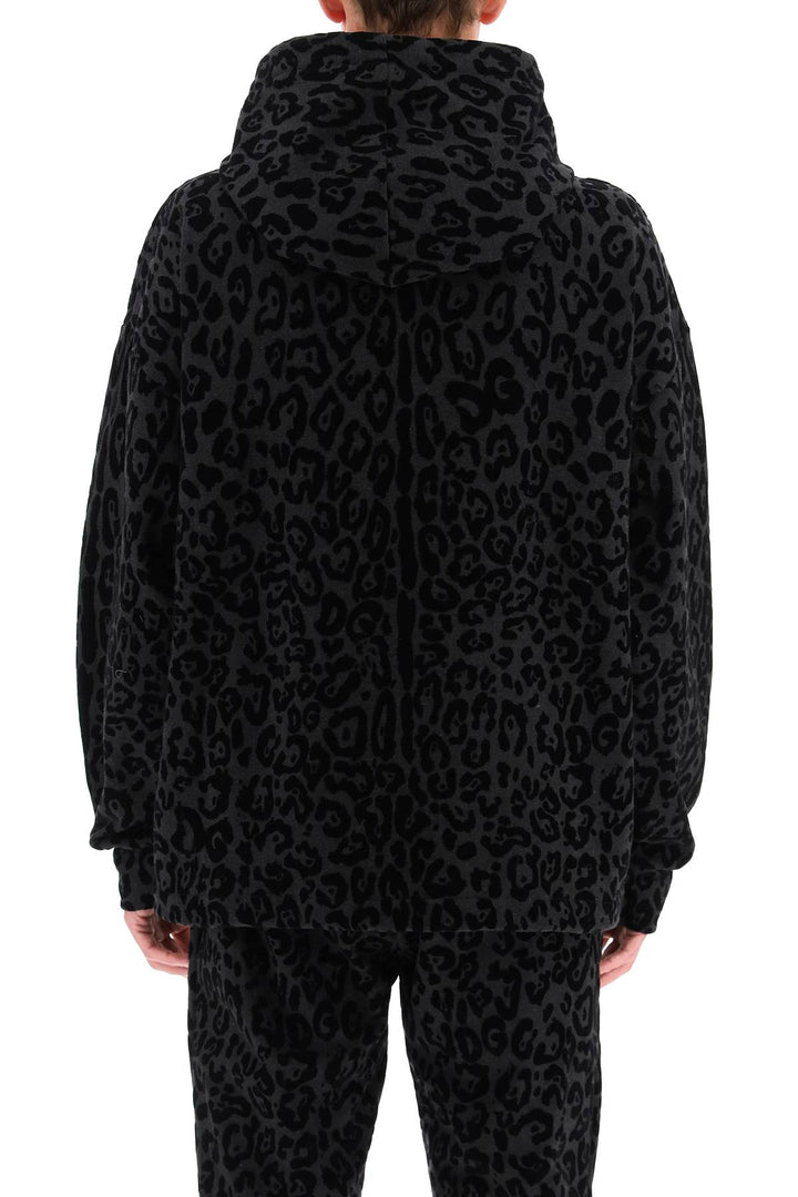 Flocked Leopard Hoodie