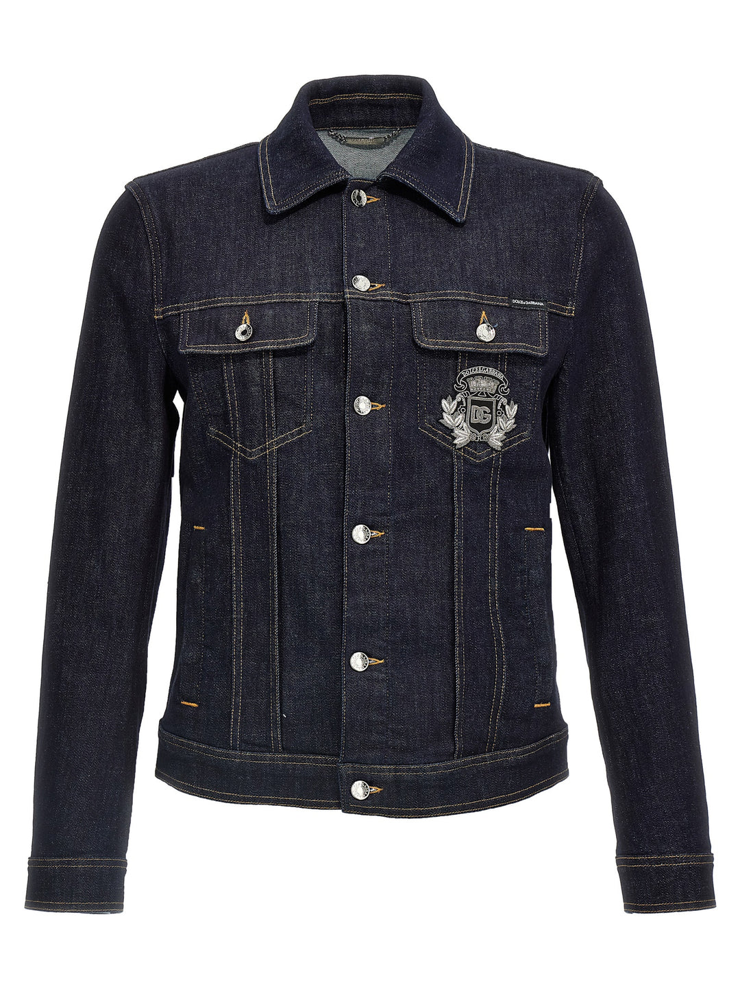 Logo Denim Jacket Casual Jackets, Parka Blue