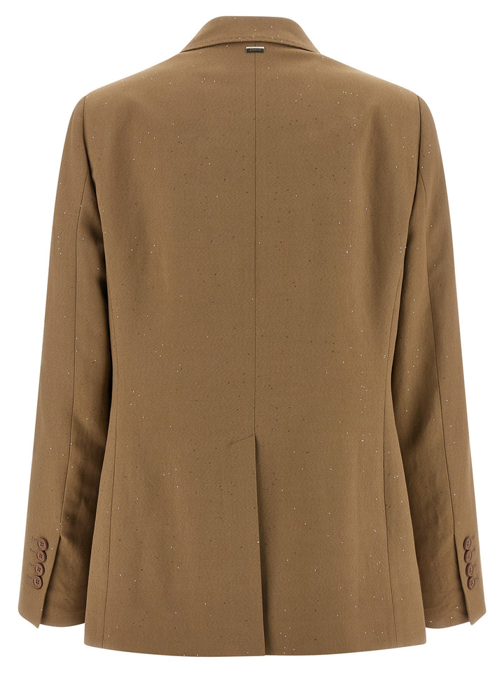 Herno Micro Sequin Blazer BlazerS - Beige | e15c125440e96982f3e4be288644da9d5a626ae3