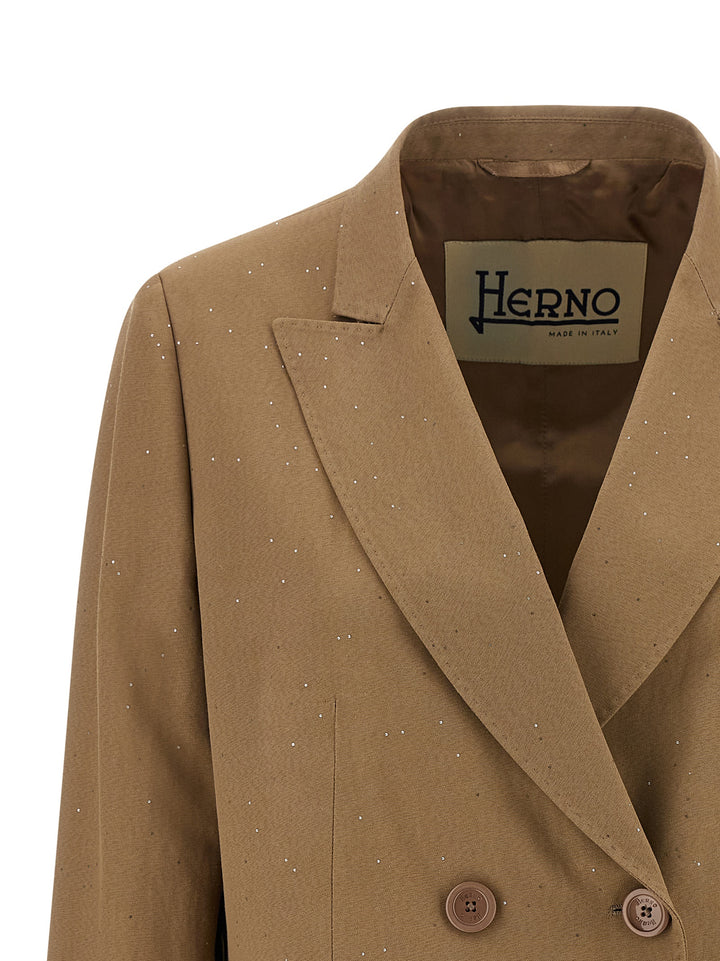 Herno Micro Sequin Blazer BlazerS - Beige | 58b7cd160fdf98954ed1e52684aea629f956f4a0